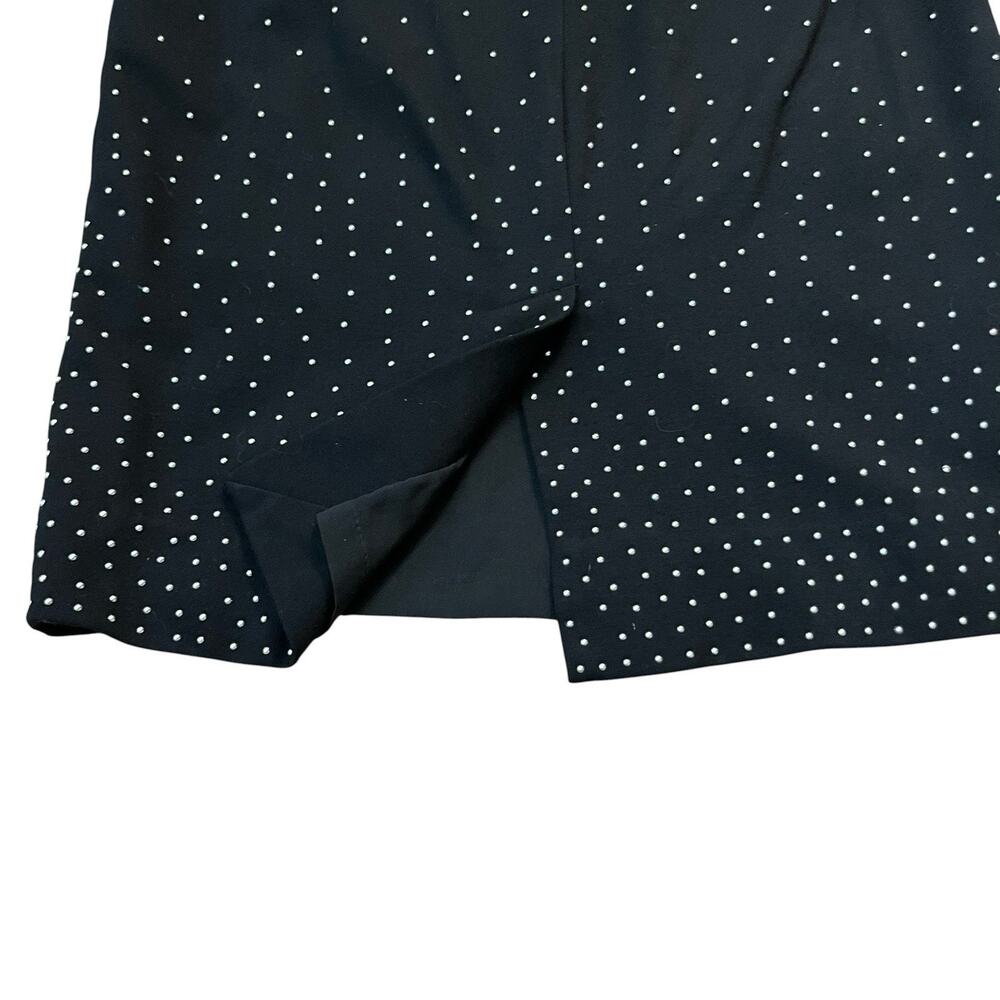 White House Black Market Studded Pencil Skirt Size 4 Knee Length Ponte Knit - Picture 4 of 8